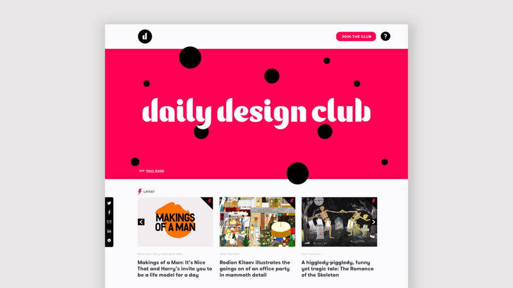 Daily Design Club Website Work